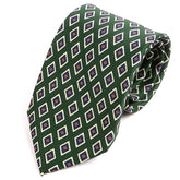 Green Vintage Diamond Mac-Inspired IMS Print Tie - Tie Doctor